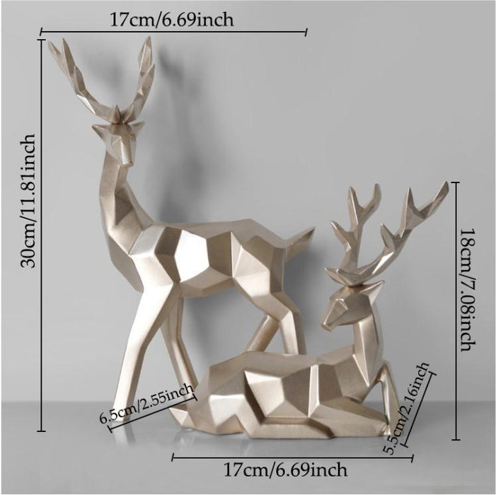 Deers Sculpture Resin Deer Statue Decoration =