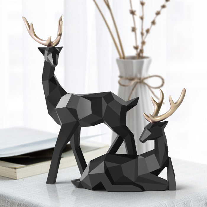 Deers Sculpture Resin Deer Statue Decoration =