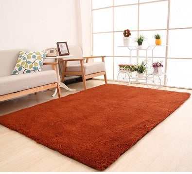 Living Room Rug Area Solid Carpet Fluffy Soft