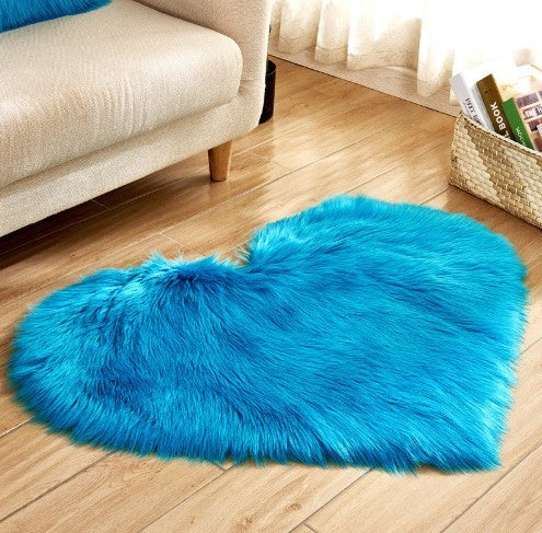 Plush Heart Shaped Carpet Non-Slip Mat