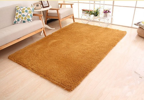 Living Room Rug Area Solid Carpet Fluffy Soft