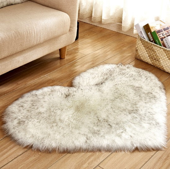 Plush Heart Shaped Carpet Non-Slip Mat