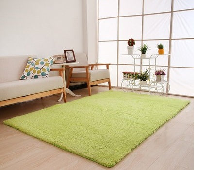 Living Room Rug Area Solid Carpet Fluffy Soft