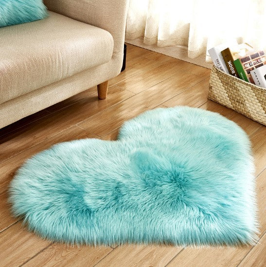 Plush Heart Shaped Carpet Non-Slip Mat