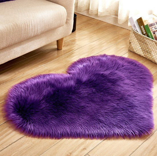 Plush Heart Shaped Carpet Non-Slip Mat