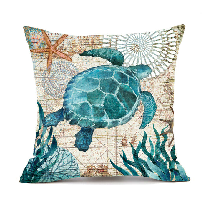 Cushion Covers Sea Turtle Printed Throw Pillow Cases