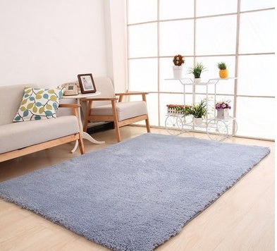 Living Room Rug Area Solid Carpet Fluffy Soft