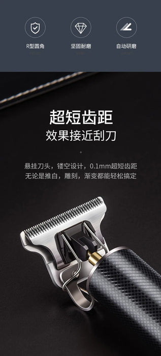 Professional T9 Hair Trimmer Clipper 0MM Rechargeable Baldheaded Cutter Barber Cutting Machine for Adult Kid Men Beard Shaver