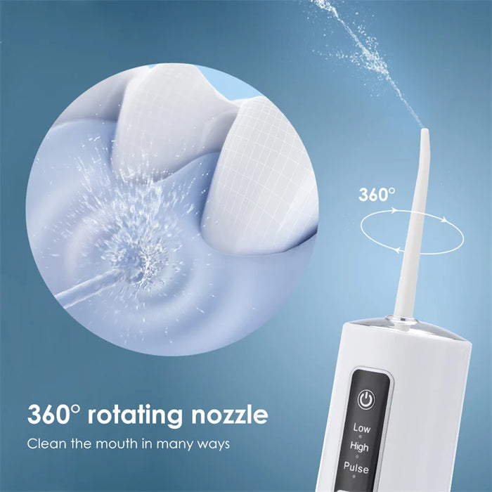 3 Modes Oral Irrigator Water Flosser Portable Dental Water Jet 230ML Water Tank Teeth Cleaner USB Charge Waterproof