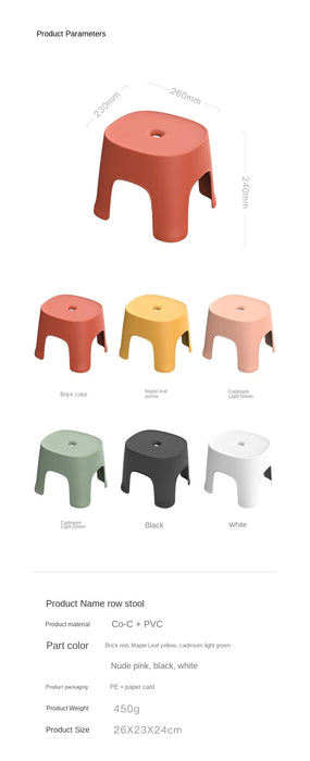 Bathroom Row Bench Stool Household Bathroom Stool Plastic Stool Thicken Non-slip Shoe Bench Child Stool Foot Bench WF