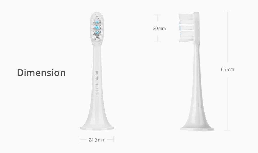 Original Mijia Electric Toothbrush Head 3PCS for T300 / T500 Smart Sonic Toothbrush Acoustic Clean 3D Brush Head Combines