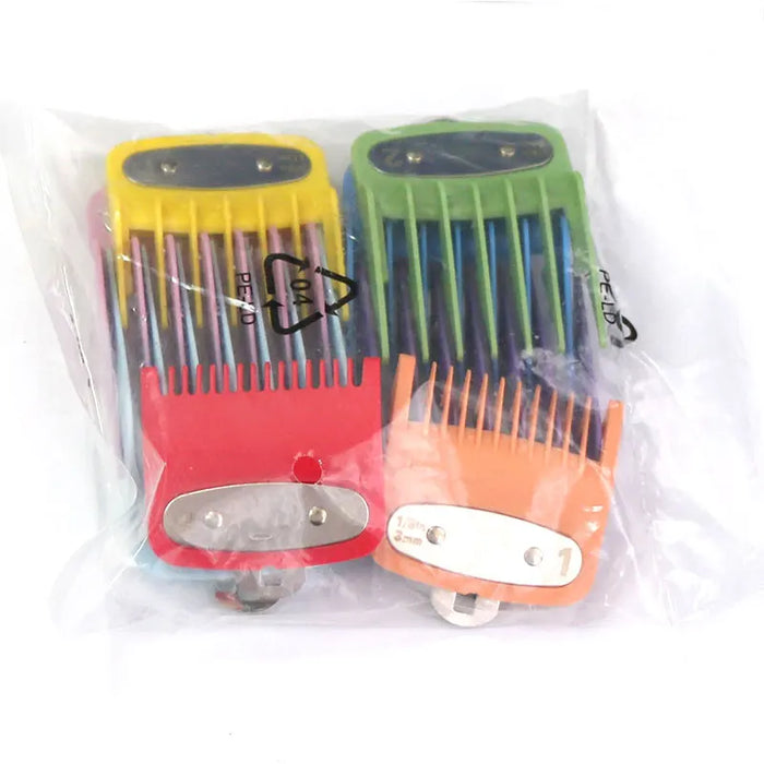 (8pcs/lot) Professional Colorful Premium Cutting Guide comb with Metal Clip for wahl clipper (1.5,3,4.5,6,10,13,19,25mm)