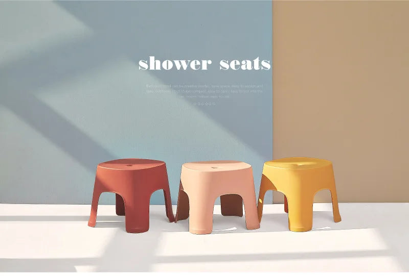 Bathroom Row Bench Stool Household Bathroom Stool Plastic Stool Thicken Non-slip Shoe Bench Child Stool Foot Bench WF