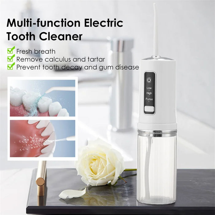 3 Modes Oral Irrigator Water Flosser Portable Dental Water Jet 230ML Water Tank Teeth Cleaner USB Charge Waterproof