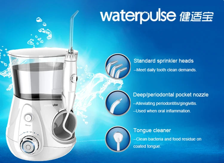 V660G Oral Irrigator, 12 levels Water Flosser + nozzles + box Home appliance Dental water jet for teeth whitening