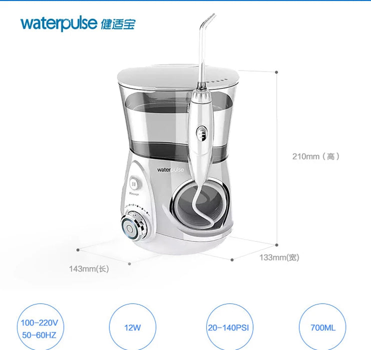 V660G Oral Irrigator, 12 levels Water Flosser + nozzles + box Home appliance Dental water jet for teeth whitening