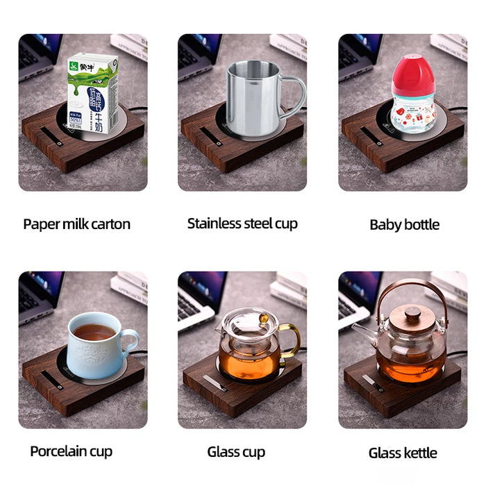 200W Cup Heater Mug Warmer 100°C Hot Tea Maker 5 Gear Warmer Coaster Electric Hot Plate Heating Pad Coffee Milk Tea 110V/220V