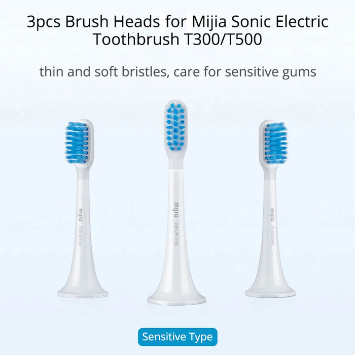 Original Mijia Electric Toothbrush Head 3PCS for T300 / T500 Smart Sonic Toothbrush Acoustic Clean 3D Brush Head Combines