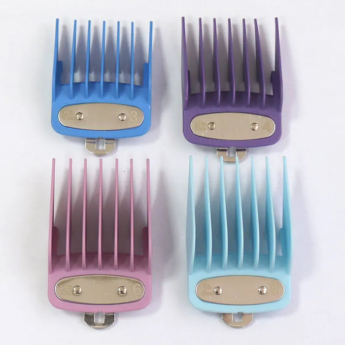 (8pcs/lot) Professional Colorful Premium Cutting Guide comb with Metal Clip for wahl clipper (1.5,3,4.5,6,10,13,19,25mm)