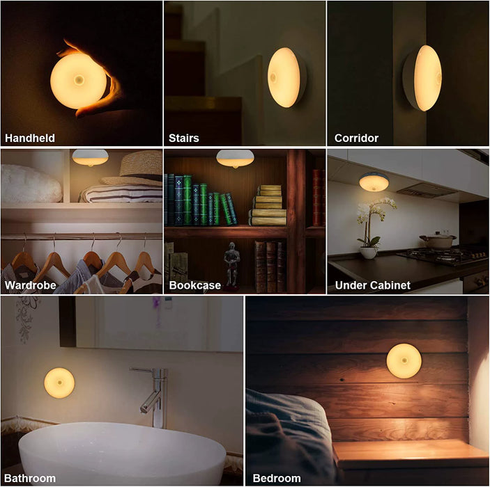 Multifunctional Night Light Battery Small Night Lamp USB Charging Induction Lamp Bedroom Light Bedside Stairs Infrared Sensor Lamp Induction Lamp