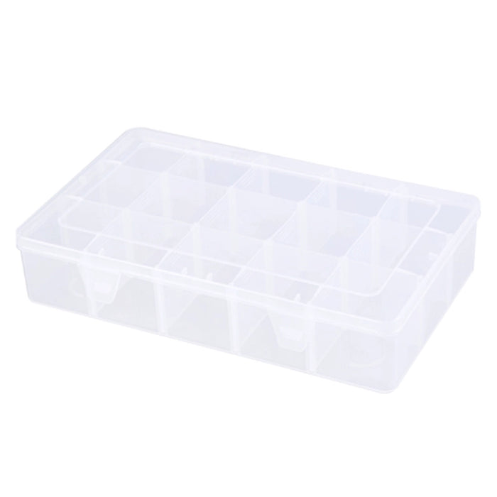 Transparent Desktop Storage Box 15 Grid Split Storaging Box Wax Seal Wax Particles Storage Device Portable Fire Paint Storage Box