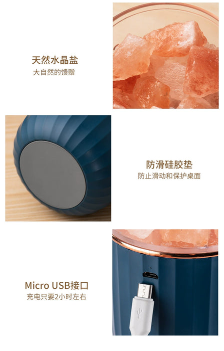 Colorful Salt Stone Wireless Aroma Diffuser Charging for Home and Vehicle Automatic Cachin Essential Oil Diffuser Hotel Aroma Enhancer