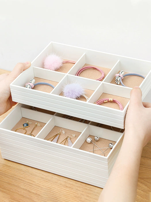 Minimalist Creative Double-Layer Jewelry Storage Box Stud Earrings Earring Ring Necklace Small Items Acrylic Jewelry Box Dustproof