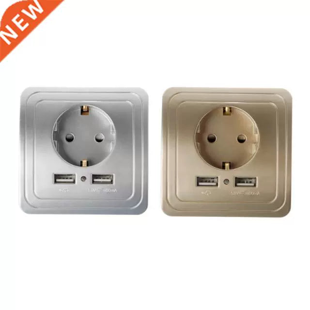 5V 2A Dual USB Wall Charger Adapter EU Plug Wall Socket LED