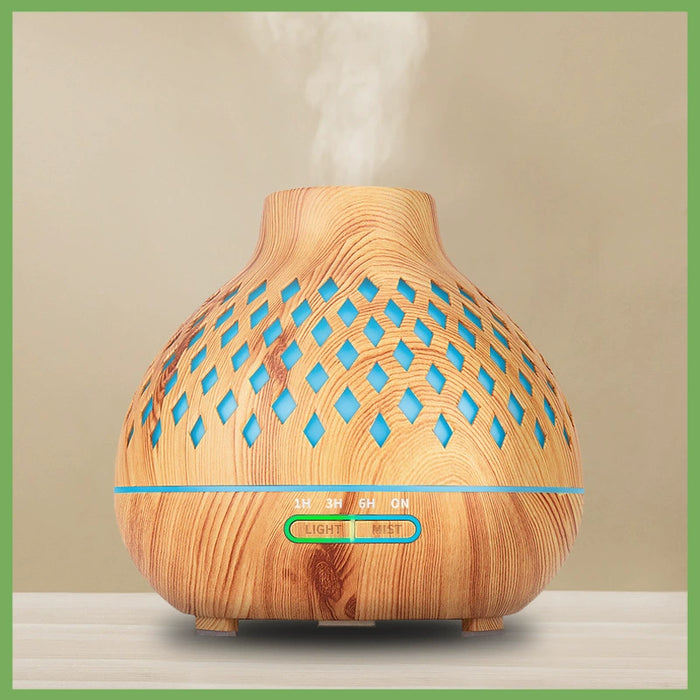 110V Export Small Household Appliances Ultrasonic Wood Grain Humidifier Fragrance Lamp Office Bedroom Noiseless Air Purifier