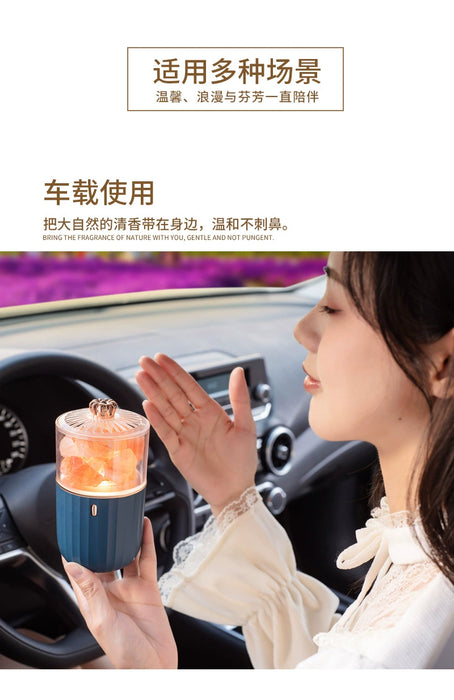 Colorful Salt Stone Wireless Aroma Diffuser Charging for Home and Vehicle Automatic Cachin Essential Oil Diffuser Hotel Aroma Enhancer