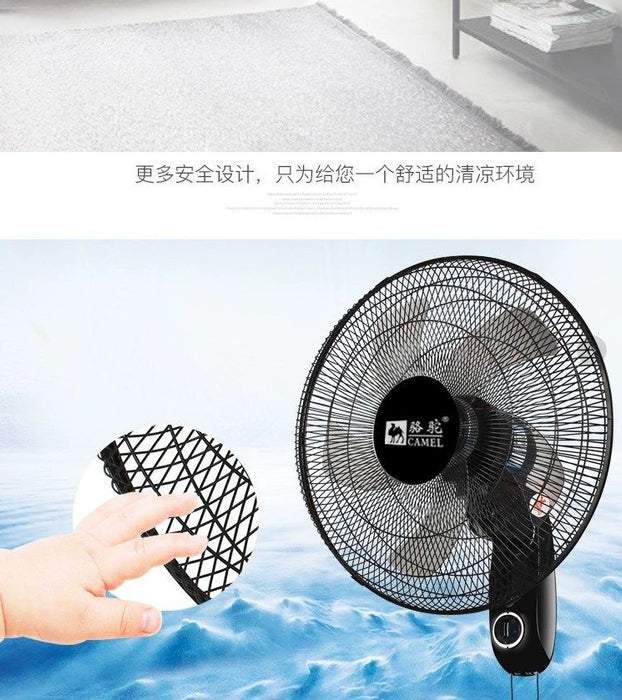 Camel Wall Fan Wall-Mounted Electric Fan For Home Remote Control Restaurant Dormitory Shaking Head Industrial Wall-Mounted Electric Fan Wall Fan