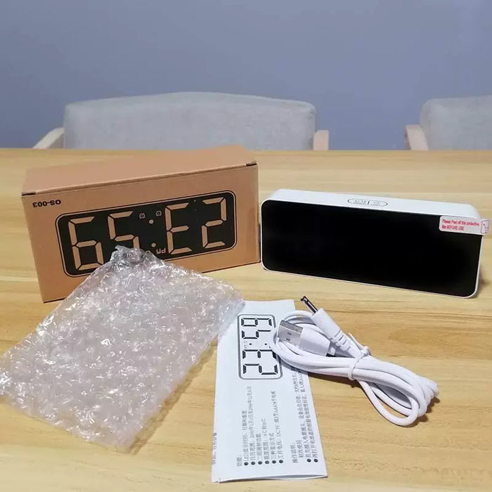 Rechargeable Thermometer Digital Digital Display Clock Home Use Household Bedroom Office Warehouse YK-OS003