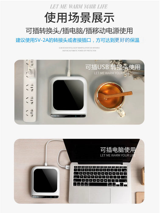 USB Heating Coaster The Third Gear Adjustable Temperature Insulation Heating Constant Temperature 55 Degrees Constant Temperature Intelligent Override Fabulous Milker Heater