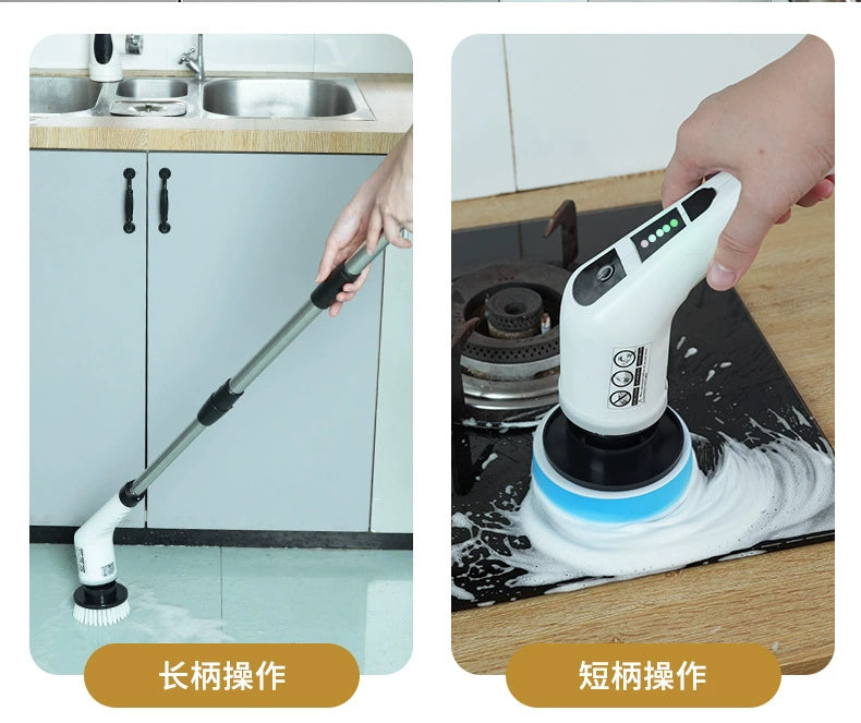 For Home Electric Cleaning Brush Rechargeable Toilet Brush Wireless Handheld Bathroom Kitchen Powerful Bathroom Multifunctional