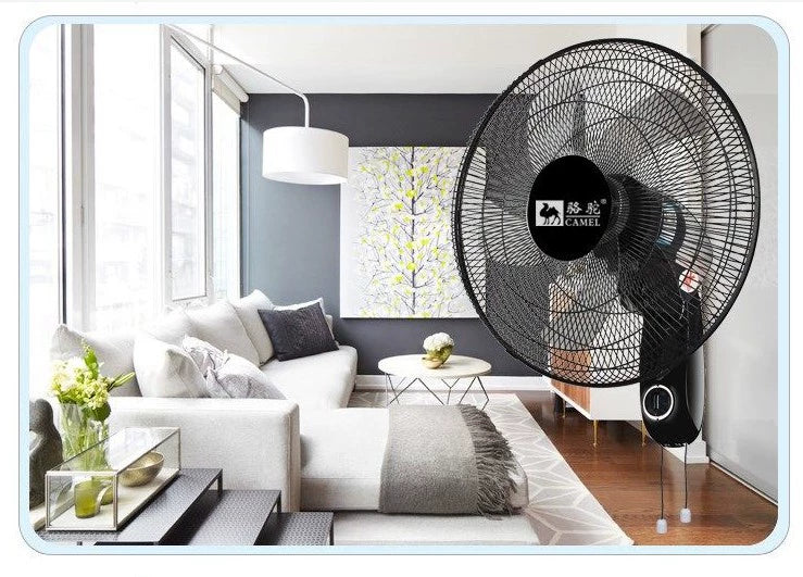 Camel Wall Fan Wall-Mounted Electric Fan For Home Remote Control Restaurant Dormitory Shaking Head Industrial Wall-Mounted Electric Fan Wall Fan