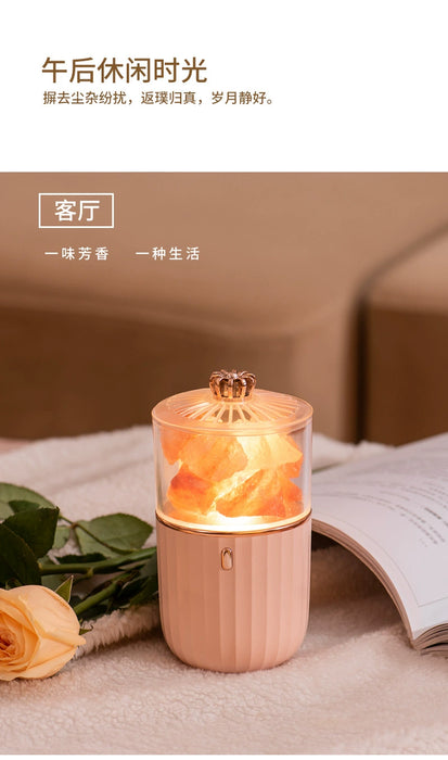 Colorful Salt Stone Wireless Aroma Diffuser Charging for Home and Vehicle Automatic Cachin Essential Oil Diffuser Hotel Aroma Enhancer