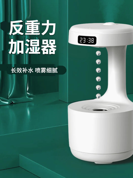 Digital Display Creative Water Drop Humidifier USB Office Desk Surface Panel Anti-Gravity Water Backflow Aroma Diffuser Sprayer