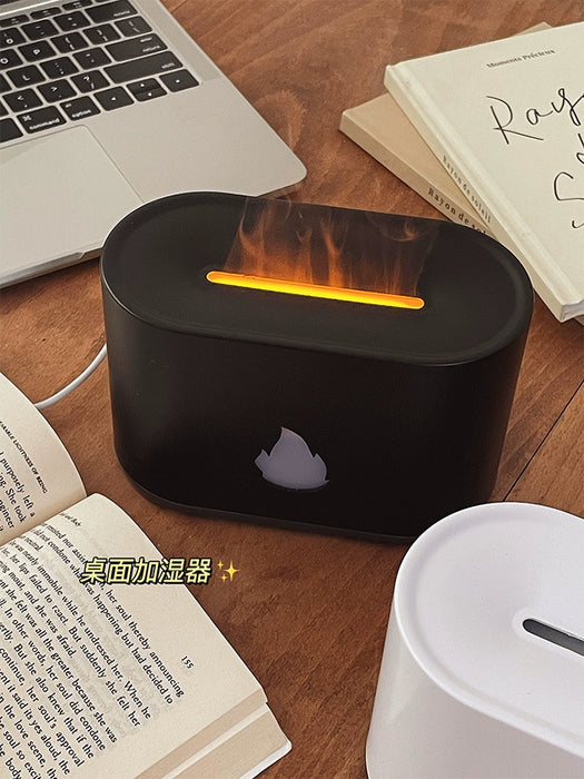 Miscellaneous Flame Aromatherapy Air Humidifier Mute Home Living Room Bedroom Bedside Ambience Light Desktop Decoration Gift