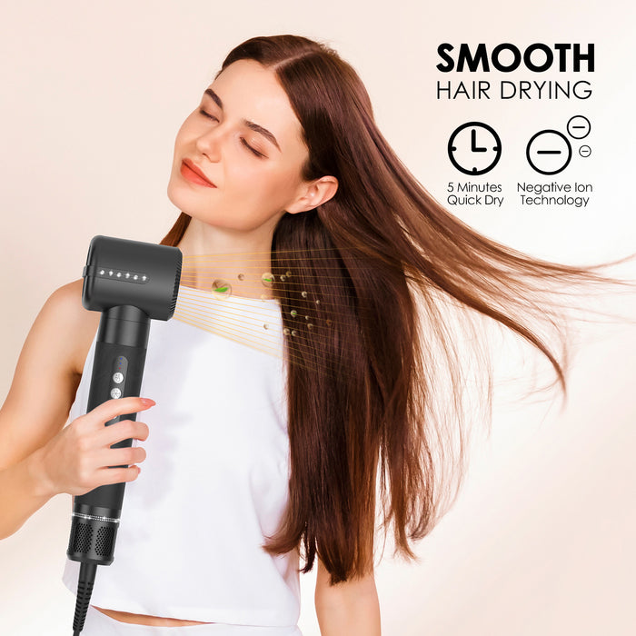 Professional Hair Dryer 7 In 1 High Speed Hair Dryer Hair Straightener Electric Curler Multifunctional Styling Tool Set