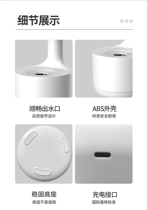 Digital Display Creative Water Drop Humidifier USB Office Desk Surface Panel Anti-Gravity Water Backflow Aroma Diffuser Sprayer