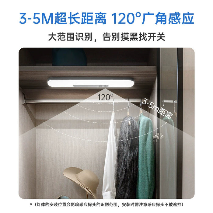 Electrodeless Dimming Learning Infrared Sensor Lamp Led Wireless Intelligent Magnetic Self-Adhesive Rechargeable Wardrobe and Cabinet Light Bar