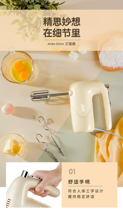 ACA ACA Electric Whisk Portable Home Baking Cream Egg Blender Cake Blender Small