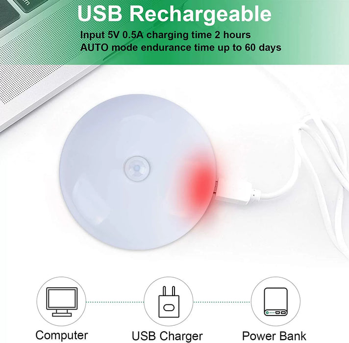 Multifunctional Night Light Battery Small Night Lamp USB Charging Induction Lamp Bedroom Light Bedside Stairs Infrared Sensor Lamp Induction Lamp