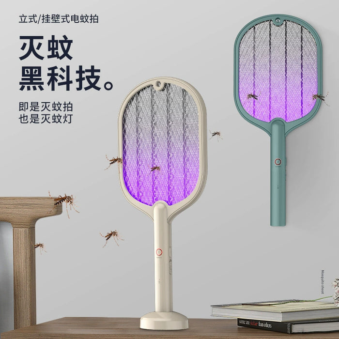 Smart For Home 2-in-1 Electric Mosquito Swatter Rechargeable Mosquito Killer Mosquito Trap Fly Electric Shock Mosquito Killer Battery Racket Swatter