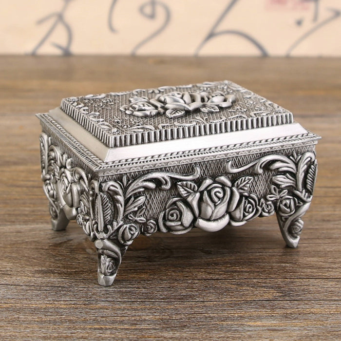 European-Style Metal Rectangular Ancient Tin High-Grade Storage Box