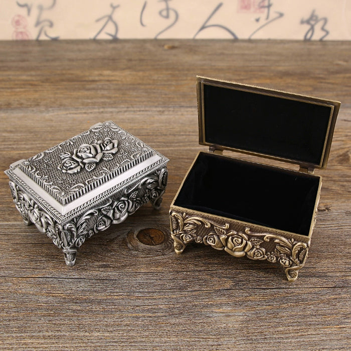 European-Style Metal Rectangular Ancient Tin High-Grade Storage Box