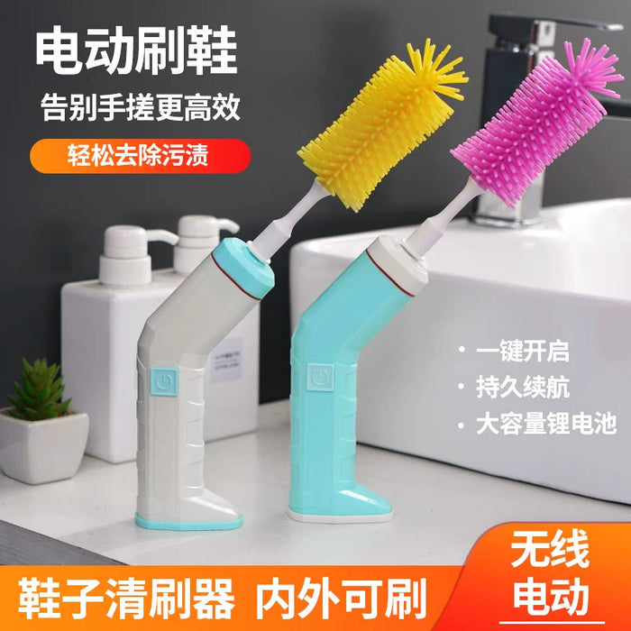 Electric Brush Shoes Machine Brush Silicone Shoes inside and outside Can Be Brushed Multifunctional Handheld Shoes Cleaning Machine Handy Gadget Portable Rechargeable