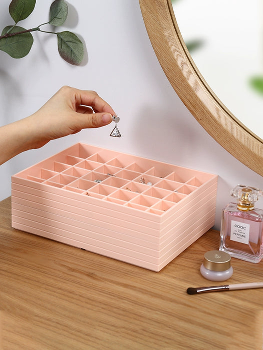 Minimalist Creative Double-Layer Jewelry Storage Box Stud Earrings Earring Ring Necklace Small Items Acrylic Jewelry Box Dustproof