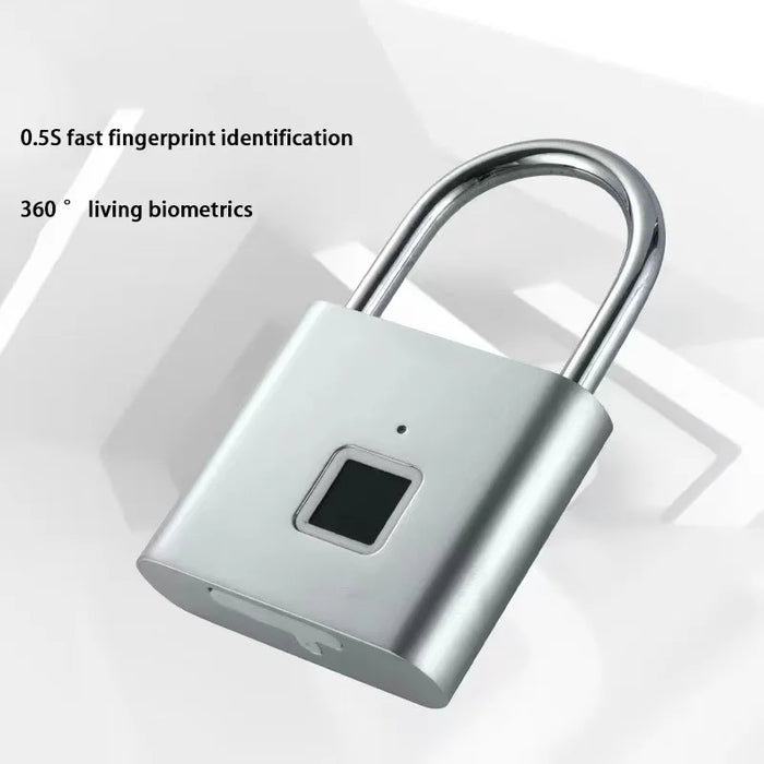 Xiaomi Fingerprint Padlock Smart USB Rechargeable Door Lock Waterproof Biometric Thumbprint Quick Unlock Zinc Alloy Door Padlock