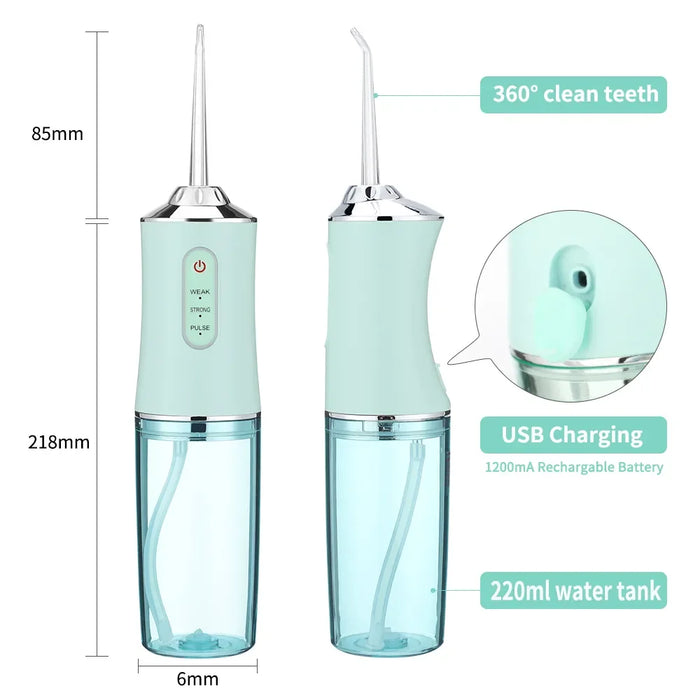 USB 220ml Dental Irrigator Hygiene Portable Oral Cleaning Electric Sonic Teeth Scaler Tooth Calculus Stains Tartar Remover Tool